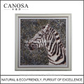 CANOSA Shell Hand Engarving 3D Pferd Kopf Wand Bild mit Holzrahmen